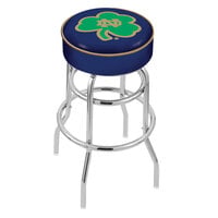Holland Bar Stool L7C130ND-Shm Notre Dame Double Ring Swivel Bar Stool with 4 inch Padded Seat