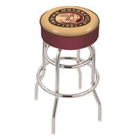 Holland Bar Stool L7C130Indn-HD Indian Motorcycle Double Ring Swivel Bar Stool with 4 inch Padded Seat