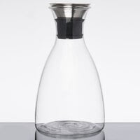 GET GL-CRF-52 Silhouette 52 oz. Glass Decanter with Dripless Stainless Steel Lid