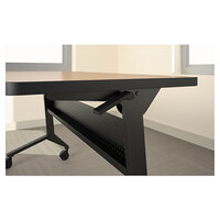 Safco LF60S5 Flip-n-Go 21 1/4 inch x 58 3/4 inch Black Steel Folding Seminar Table Base