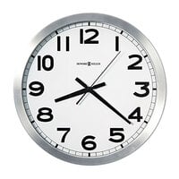 Howard Miller 625450 15 3/4 inch Brushed Aluminum Gray Wall Clock