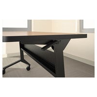 Safco LF48S5 Flip-n-Go 21 1/4 inch x 46 7/8 inch Black Steel Folding Seminar Table Base
