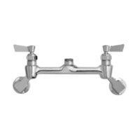 Fisher 2488 Wall Mount Faucet Base with Adjustable 8 inch Centers, 1/2 inch Connections, Check Stems, and Lever Handles