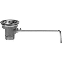 Fisher 24856 Chrome Twist Handle Waste Valve with 3 1/2 inch Sink Opening, 2 inch Drain Opening, and Basket Strainer