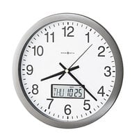 Howard Miller 625195 Chronicle 14" Gray Wall Clock with LCD Inset