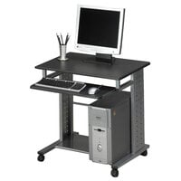 Safco 945ANT Empire Anthracite 29 3/4 inch x 23 1/2 inch Mobile Computer Cart / Workstation