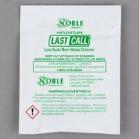 Noble Chemical 0.5 oz. Last Call Concentrated Low Suds Powdered Bar Glass Cleaner Packet - 100/Case