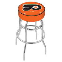 Holland Bar Stool L7C130PhiFly-O Philadelphia Flyers Double Ring Swivel Bar Stool with 4 inch Padded Seat