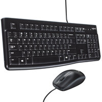 Logitech 920002565 MK120 Wired Black Keyboard with Mouse