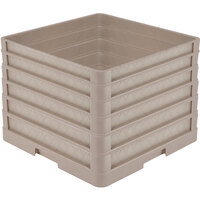 Vollrath CR1AAAAA Traex® Full-Size Beige 13 1/2 inch Open Rack with Closed Sides and 5 Beige Extenders