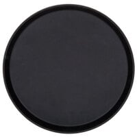 Cambro 1400TL110 Treadlite™ 14" Round Black Non-Skid Fiberglass Serving Tray