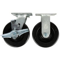 Vulcan CASTERS DOUBLE Equivalent 6 inch Plate Caster - 4/Set