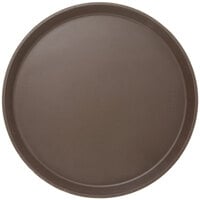 Cambro 1400CT138 Camtread® 14" Round Tavern Tan Non-Skid Serving Tray