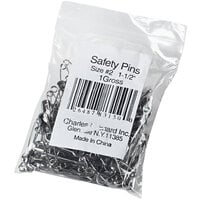 Charles Leonard 83150 1 1/2 inch Nickel-Plated Steel Safety Pin - 144/Pack