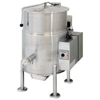 Cleveland KGL-25 Natural Gas 25 Gallon Stationary 2/3 Steam Jacketed Kettle - 90,000 BTU