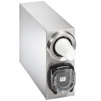 Vollrath K58822-D Stainless Steel 1-Slot Vertical 8 - 44 oz. Countertop Cup Dispenser Cabinet with 1 LidSaver™ 3 Dispenser