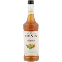 Monin 750 mL Zero Calorie Natural Hazelnut Flavoring Syrup