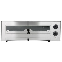Avantco CPO16TSGL Stainless Steel Countertop Pizza / Snack Oven with Adjustable Thermostatic Control and Glass Door - 120V, 1700W
