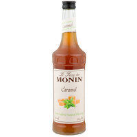 Monin 750 mL Zero Calorie Natural Caramel Flavoring Syrup