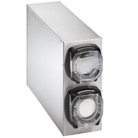 Vollrath K58822 LidSaver™ 3 Stainless Steel 2-Slot Vertical Countertop Lid Dispenser Cabinet