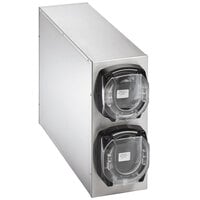 Vollrath K58822 LidSaver™ 3 Stainless Steel 2-Slot Vertical Countertop Lid Dispenser Cabinet
