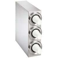 Vollrath 58823-D-D-D Stainless Steel 3-Slot Vertical 8 - 44 oz. Countertop Cup Dispenser Cabinet
