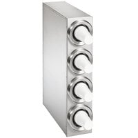 Vollrath 58824-D-D-D-D Stainless Steel 4-Slot Vertical 8 - 44 oz. Countertop Cup Dispenser Cabinet