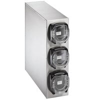 Vollrath K58823 LidSaver™ 3 Stainless Steel 3-Slot Vertical Countertop Lid Dispenser Cabinet