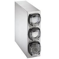 Vollrath K58823 LidSaver™ 3 Stainless Steel 3-Slot Vertical Countertop Lid Dispenser Cabinet