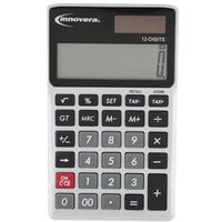Innovera 15922 2 15/16 inch x 4 5/8 inch 12-Digit LCD Solar / Battery Powered Handheld Calculator