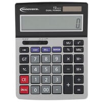 Innovera 15968 5 inch x 7 inch 12-Digit LCD Solar / Battery Powered Minidesk Calculator
