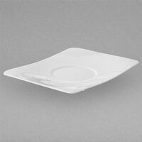 Villeroy & Boch 10-4510-1310 Modern Grace 6 1/2" x 5 1/2" White Bone Porcelain Saucer - 6/Case