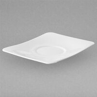Villeroy & Boch 10-4510-1430 Modern Grace 5 1/2" x 4 1/4" White Bone Porcelain Saucer - 6/Case