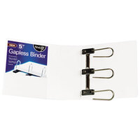 find It SNS01705 White View Binder with 5 inch Gapless Loop Rings