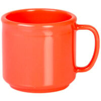 Thunder Group CR9035RD 10 oz. Orange Melamine Mug   - 12/Pack