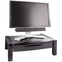 Kantek MS520 Black 20 inch x 13 1/4 inch x 6 1/2 inch Wide Adjustable Monitor Stand with Storage Drawer