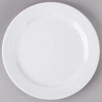 Thunder Group 1010TW Imperial 10 3/8 inch White Wide Rim Round Melamine Plate - 12/Pack