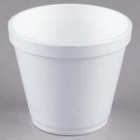 Dart 8SJ12 8 oz. Squat White Foam Food Container - 1000/Case