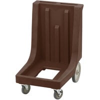 Cambro CD300HB Dark Brown Camdolly for Cambro Camcarriers and Camtainers with Handle & Rear Easy Wheels