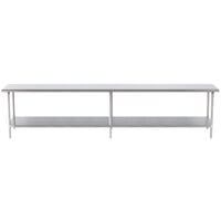 Advance Tabco Premium Series SS-3012 30 inch x 144 inch 14 Gauge Stainless Steel Commercial Work Table with Undershelf
