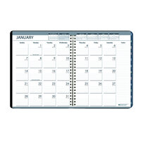 House of Doolittle 28302 8 1/2 inch x 11 inch Recycled Black Ruled Weekly / Monthly January 2022 - December 2022 Appointment Book