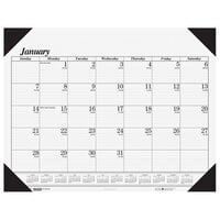 House of Doolittle 0124 18 1/2" x 13" Recycled White Monthly January 2024 - December 2024 Workstation-Size Desk Pad Calendar