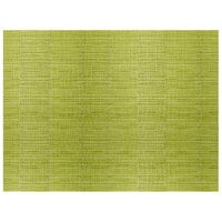 H. Risch, Inc. GA-7003 16 inch x 12 inch Lime Green Woven Vinyl Rectangle Placemat - 12/Pack