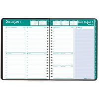 House of Doolittle 29602 Express Track 8 1/2 inch x 11 inch Recycled Black Weekly / Monthly January 2022 - January 2023 Appointment Book