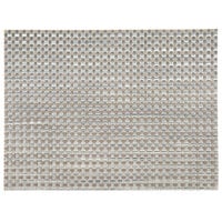 H. Risch, Inc. GA-2001 16 inch x 12 inch Taupe / Light Green Woven Vinyl Rectangle Placemat - 12/Pack
