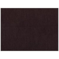 H. Risch Inc. PLACEMATDX-IRIAUBERGINE Iridescent 16" x 12" Aubergine Premium Sewn Faux Leather Rectangle Placemat - 12/Pack