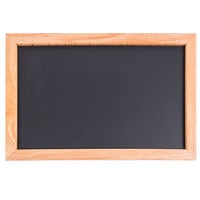 Aarco OC1218NT-B OAK 12" x 18" Oak Frame Black Chalk Board