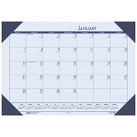 House of Doolittle 12440 Recycled Eco Tones 22 inch x 17 inch Ocean Blue Monthly January 2022 - December 2022 Desk Pad Calendar