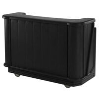 Cambro BAR650CP110 Black Cambar 67 inch Portable Bar with 7-Bottle Speed Rail and Cold Plate