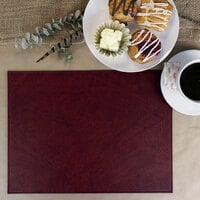 H. Risch, Inc. PLACEMATDX-HARWINE Harley 16 inch x 12 inch Customizable Wine Premium Sewn Faux Leather Rectangle Placemat